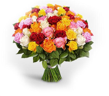 50 Mixed Roses Flower Of Love 