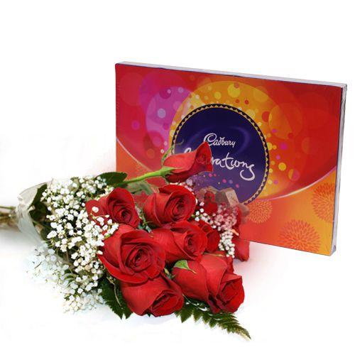 Roses Flower & chocolate Combo