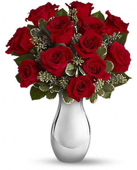 One Dozen Red Rose Flower
