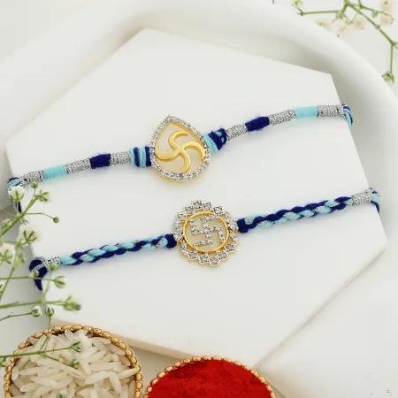 Set of 2 Ethereal CZ Rakhis