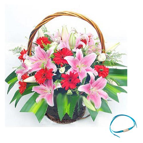 Lilies Basket - Friendship Day Flower