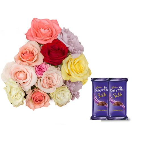 Assorted Roses - Silk Collection Combo