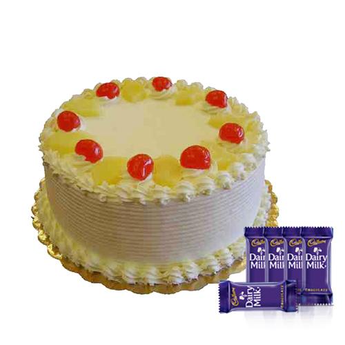 Pineapple Cake Half Kg - Dairy Milk 