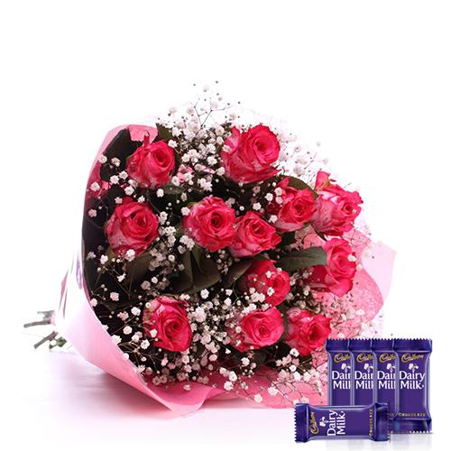 Pink Delight  - Dairy Milk combo