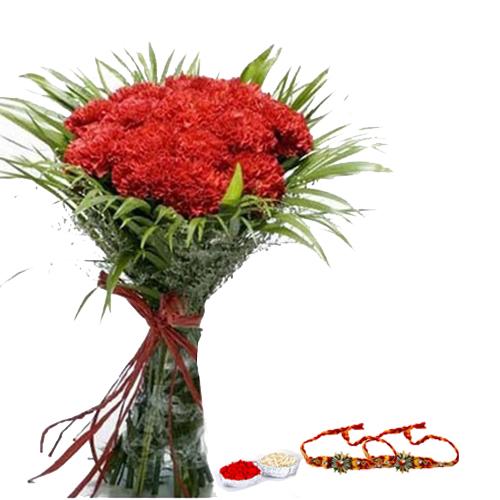 Carnations For Rakhi  - Rakhi Special