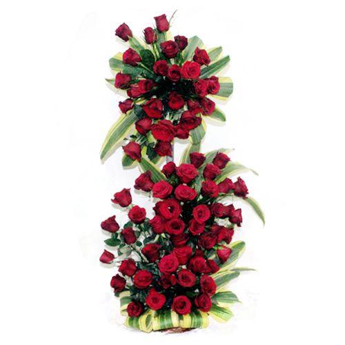 3 Feet Tall Arrangement of Red Roses Flower