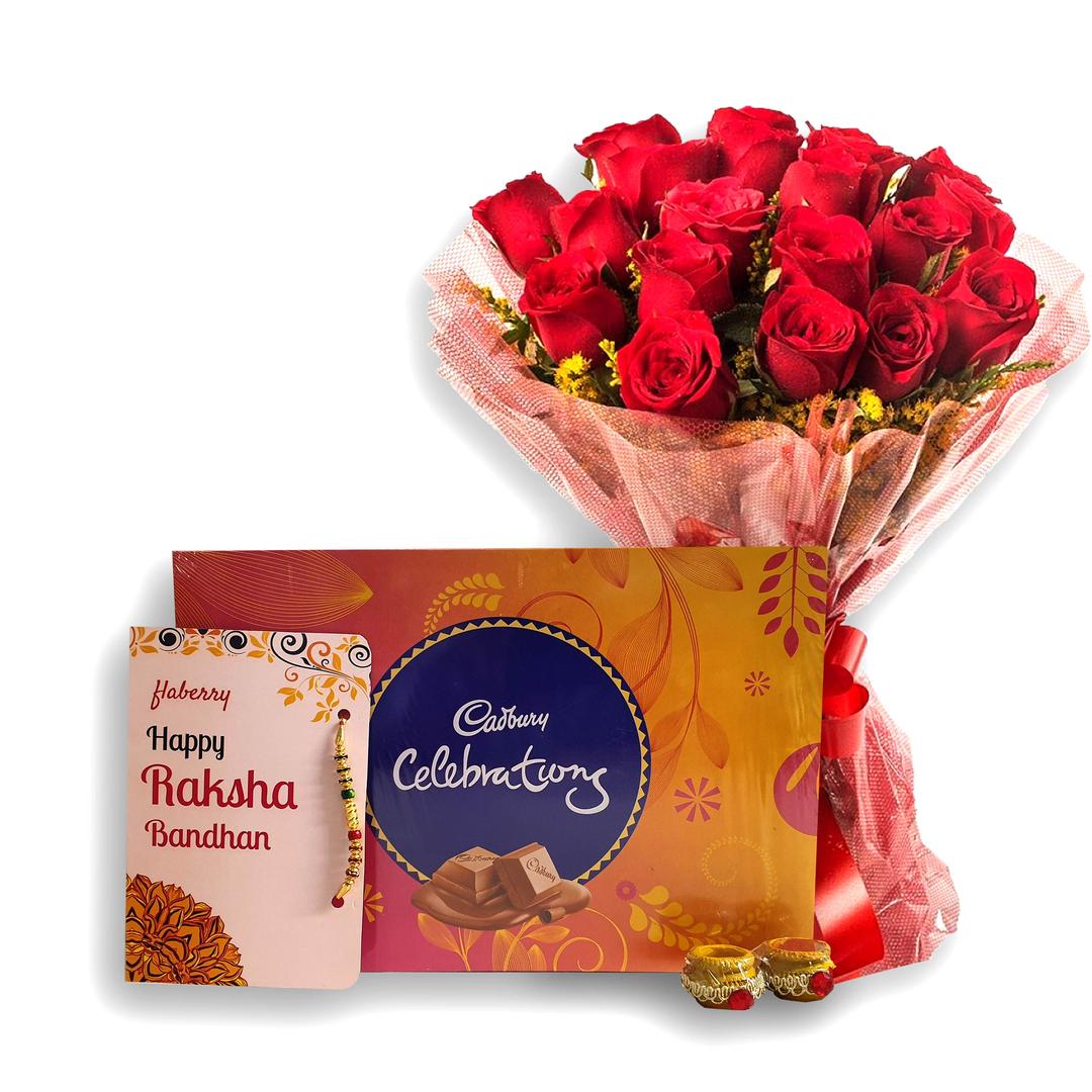 A Flowery Rakhi Celebration Pack