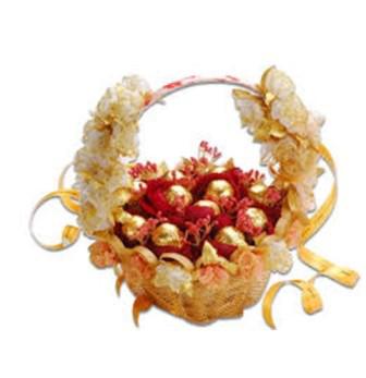 Glistening Golden Chocolate Basket