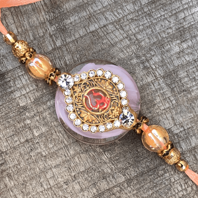 Sparkling Diamond Om Rakhi