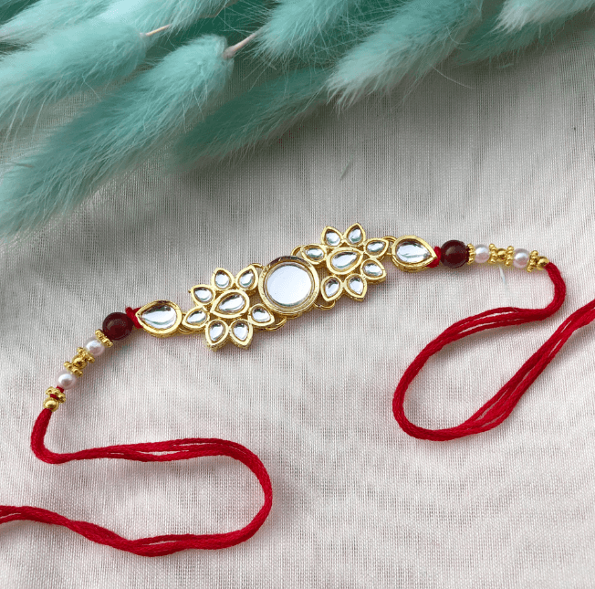 Kundan Petal Enchantment Rakhi