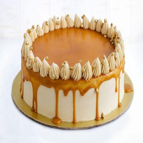 Dripping Caramel Delight Cake