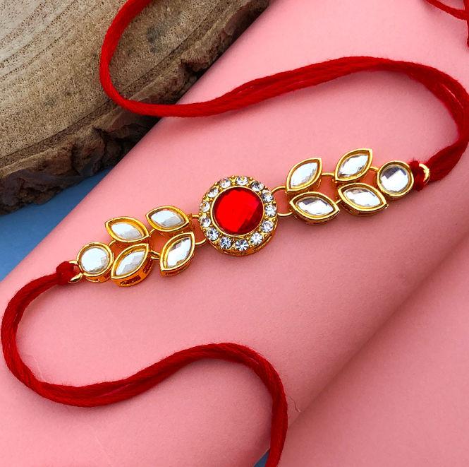 Bold Crimson Half Band Rakhi