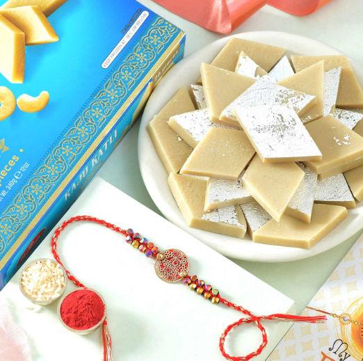 Captivating Rakhi and Kaju Katli