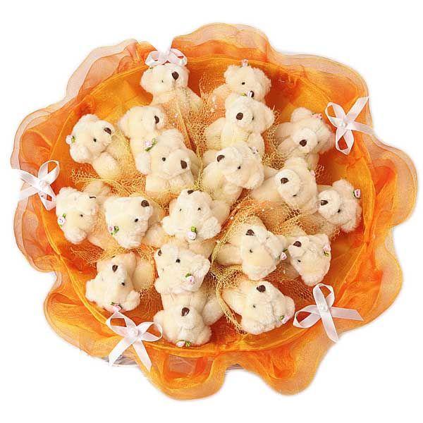 Orange Ornate Teddy