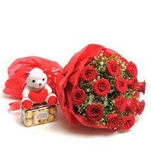 Rakhi Collection Of Chocolates & Roses