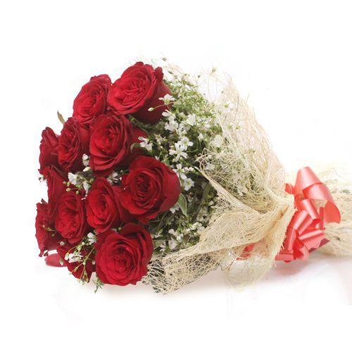 Bunch of Red Roses Flower