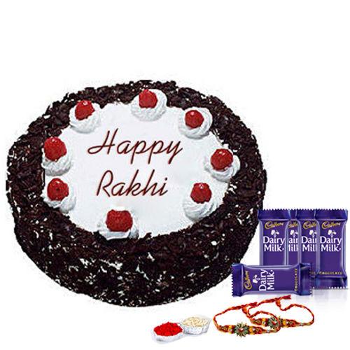 Delectable Happiness Cake - Rakhi & Dairy Milk Special