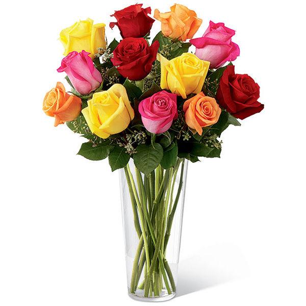 Cheery Mixed Roses Flower