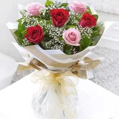6 Mixed Roses Bouquet