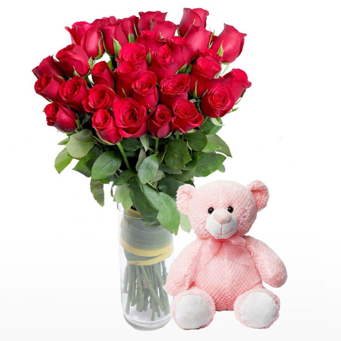 Roses and Bear Combo