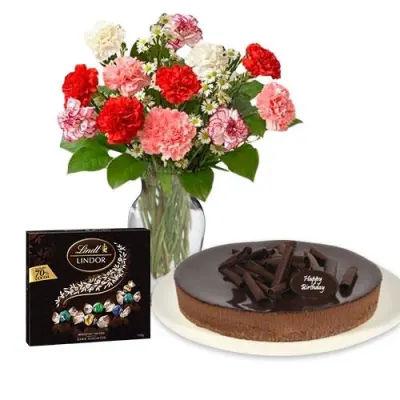 Mix Carnation With Cake And Lindt Chocolate