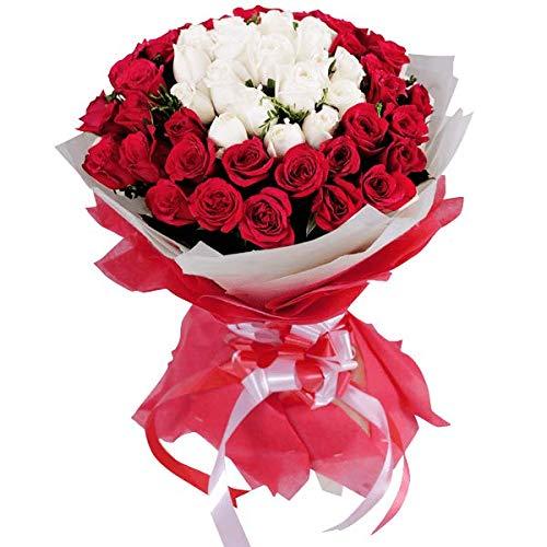 Red and White Love Flower