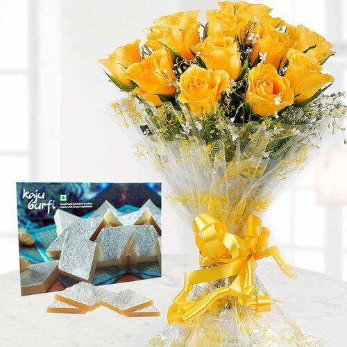 Yellow Roses N Sweets Combo