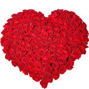 Valentine Heart Red Roses Flower