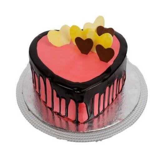 Decorated Hearts Delight Cake