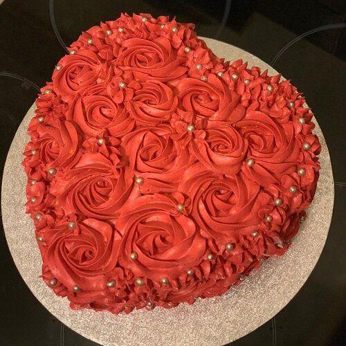 Rosy Heart Paradise Cake