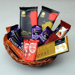 Special Chocolates in Basket Gift Hamper