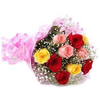 8 Mixed Roses Flower Bouquet Addon