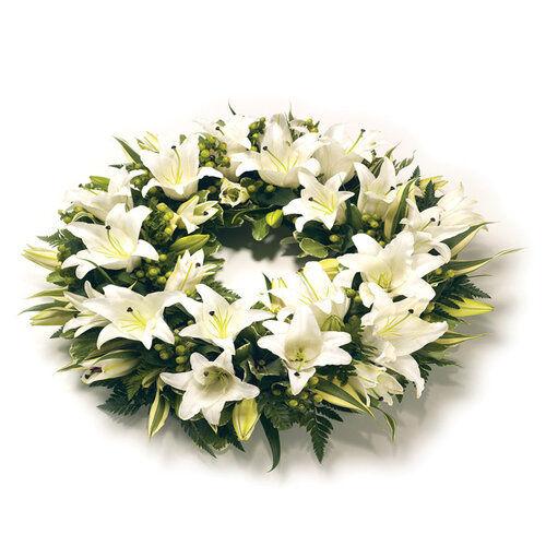 White Lily Wreath Flower